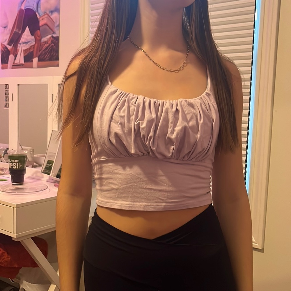 Women’s hollister ruched lilac tank
